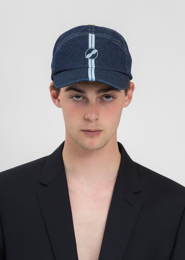 we11done Denim Sailing Cap - Indigo Blue we11done Denim Sailing Cap - Indigo Blue