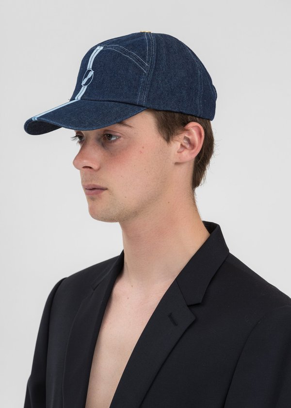 we11done Denim Sailing Cap - Indigo Blue we11done Denim Sailing Cap - Indigo Blue