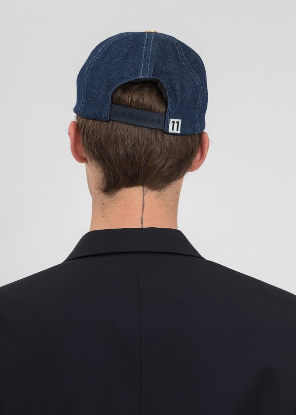 we11done Denim Sailing Cap - Indigo Blue we11done Denim Sailing Cap - Indigo Blue
