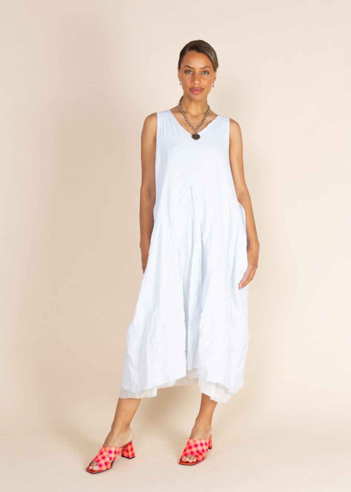 H+ Hannoh Wessel Roscka Dress - White Stripes | Garmentory