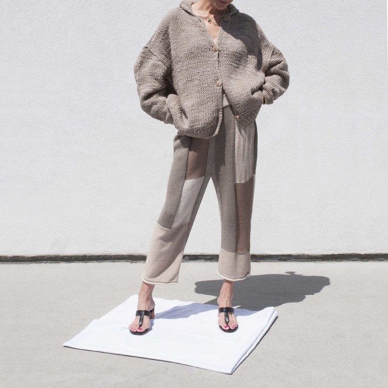 Lauren Manoogian Handknit Collar Cardigan - Sepia | Garmentory