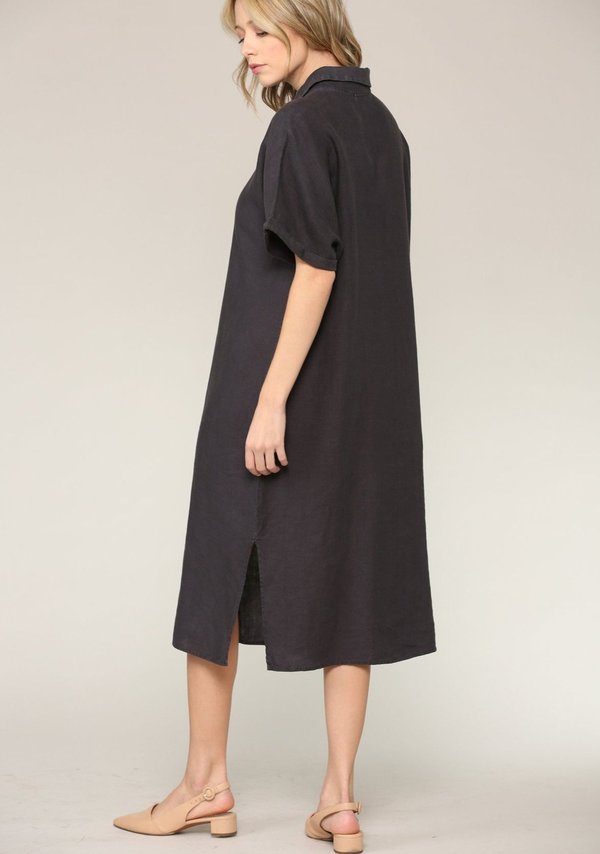Filosofia Alexa Linen Shirt Dress - Ink