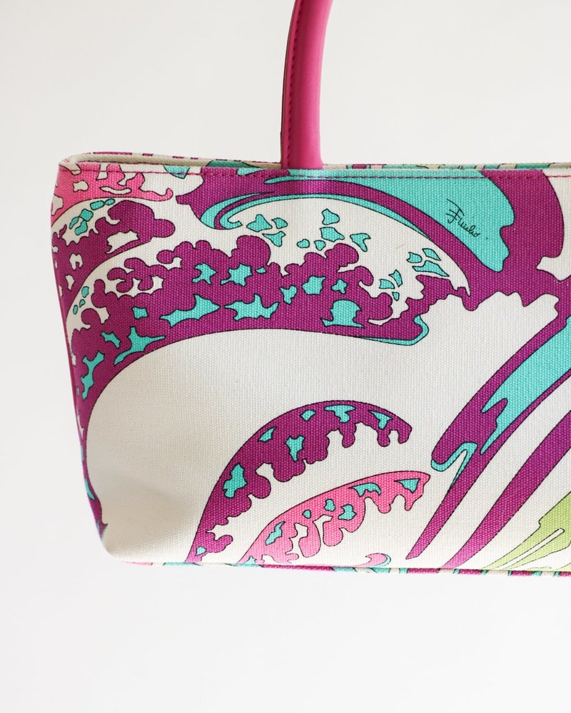 [Pre-loved] Emilio Pucci Mini Printed Tote Bag - Multicolor