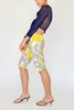 Vintage Low Rise Shorts - Yellow/Abstract Print - Thumbnail 1