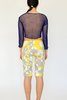 Vintage Low Rise Shorts - Yellow/Abstract Print - Thumbnail 5