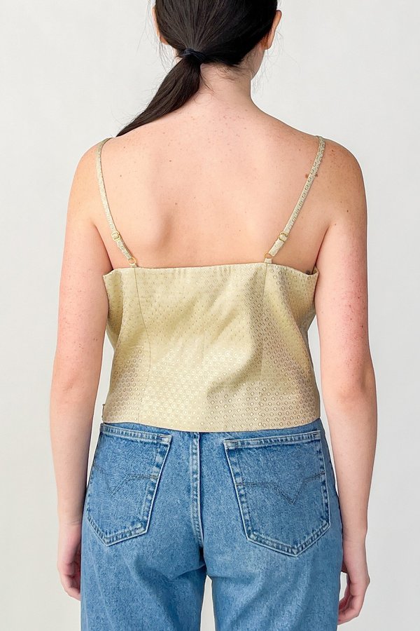 Vintage Caché Brocade Cami Top - Gold Vintage Caché Brocade Cami Top - Gold