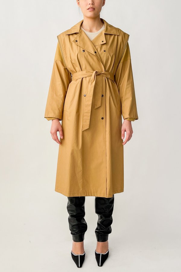 Vintage Cotton Twill Wrap Jacket - Camel Vintage Cotton Twill Wrap Jacket - Camel