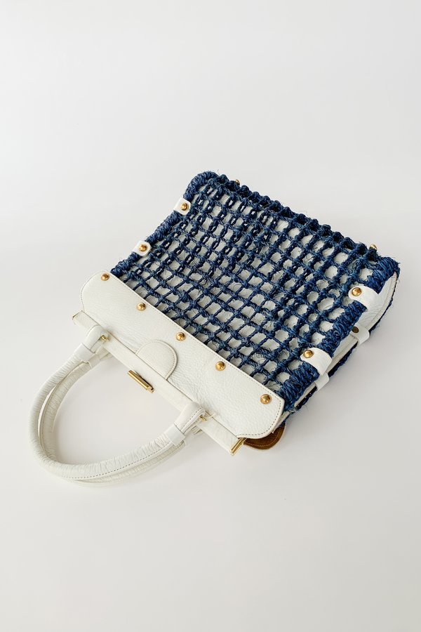 Vintage Crochet Net Sunday Purse - Navy Vintage Crochet Net Sunday Purse - Navy