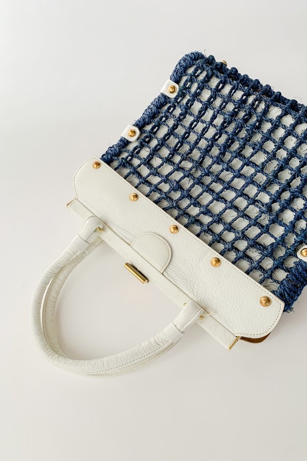 Vintage Crochet Net Sunday Purse - Navy Vintage Crochet Net Sunday Purse - Navy