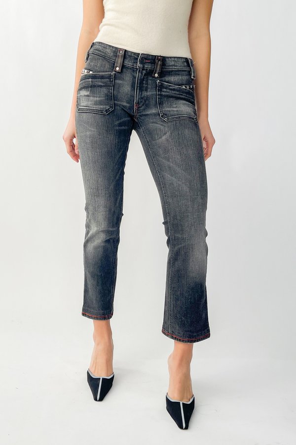 Vintage Low Rise Denim - Faded Black Vintage Low Rise Denim - Faded Black