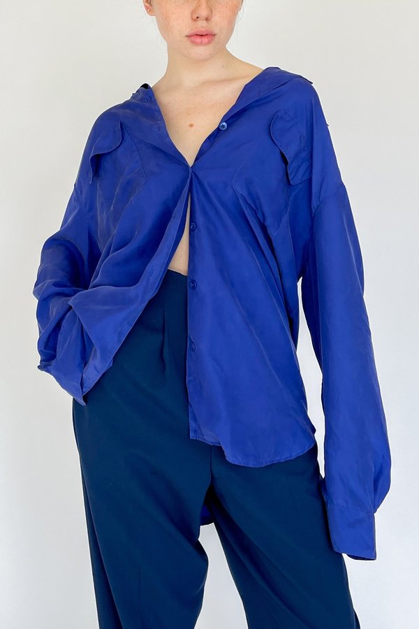 Vintage Silk Blouse - Indigo Vintage Silk Blouse - Indigo