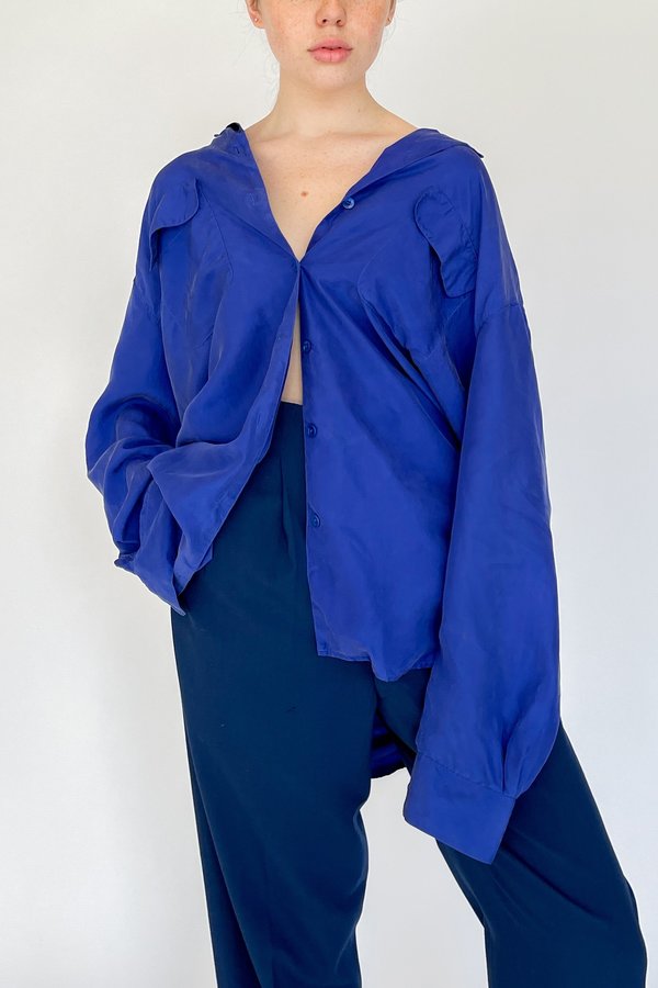 Vintage Silk Blouse - Indigo Vintage Silk Blouse - Indigo