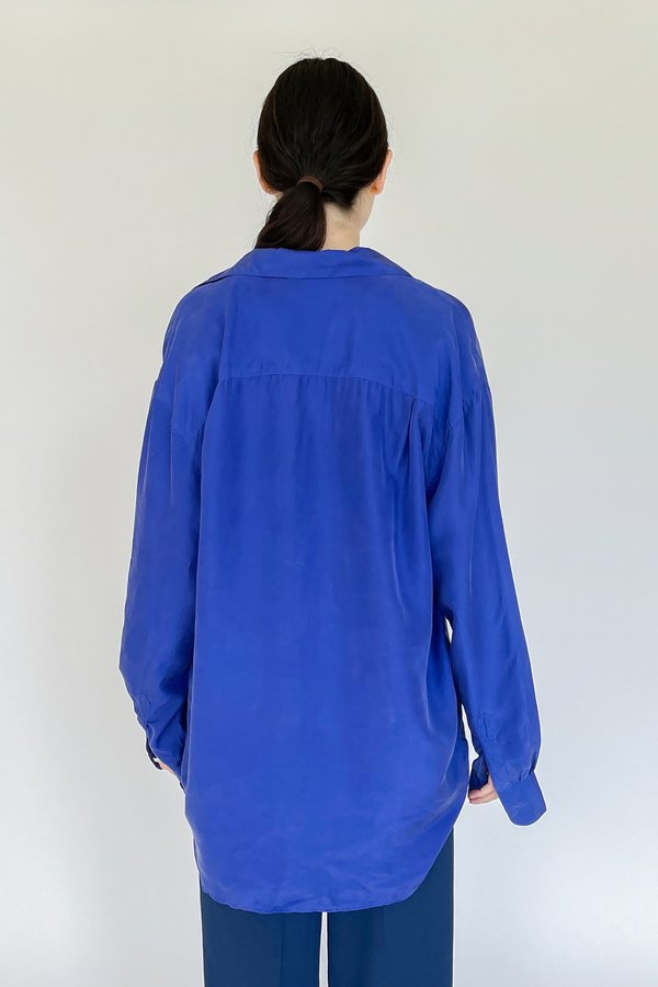 Vintage Silk Blouse - Indigo Vintage Silk Blouse - Indigo