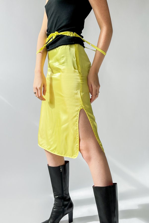 Vintage Rhinestone Slip Skirt - Lemon Vintage Rhinestone Slip Skirt - Lemon