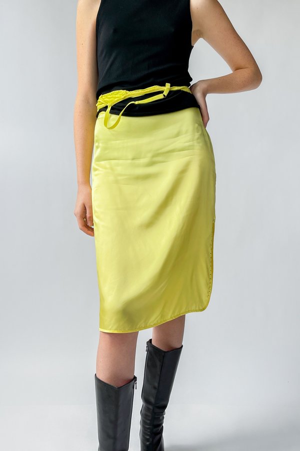 Vintage Rhinestone Slip Skirt - Lemon Vintage Rhinestone Slip Skirt - Lemon