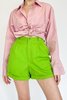 Vintage High Rise Cuffed Shorts - Lime - Thumbnail 1