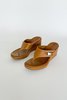 Vintage Prada Leather Thong Wedges - Camel - Thumbnail 1