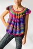 Vintage Crochet Ruffle Top - Rainbow - Thumbnail 2