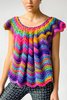 Vintage Crochet Ruffle Top - Rainbow - Thumbnail 3