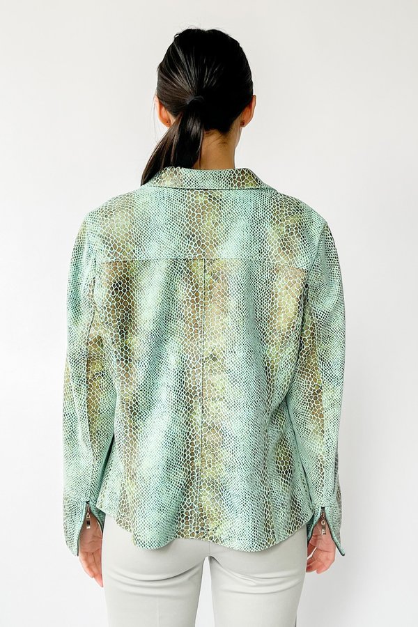 Vintage Snake Embossed Jacket - Sea Foam Vintage Snake Embossed Jacket - Sea Foam