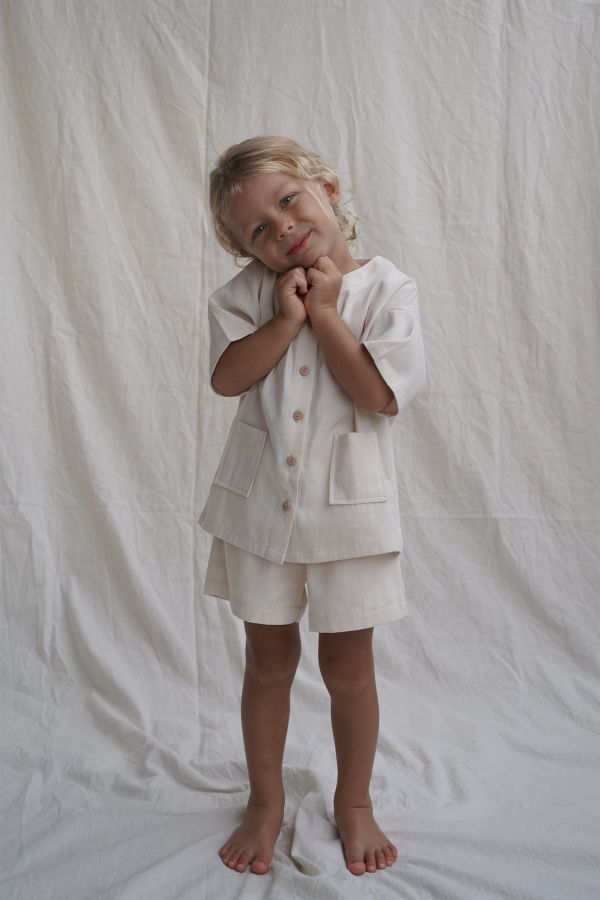 kids House Of Paloma Pascal Top - Naturel Ècru