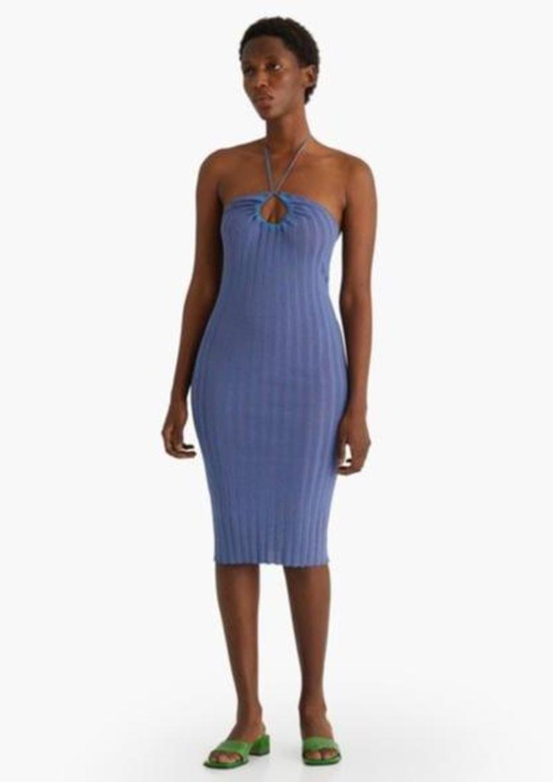 PALOMA WOOL｜DRESSES (Jeny (TJ1102-802)) JENY-Grey fitted, bandeau dress with adjustable straps