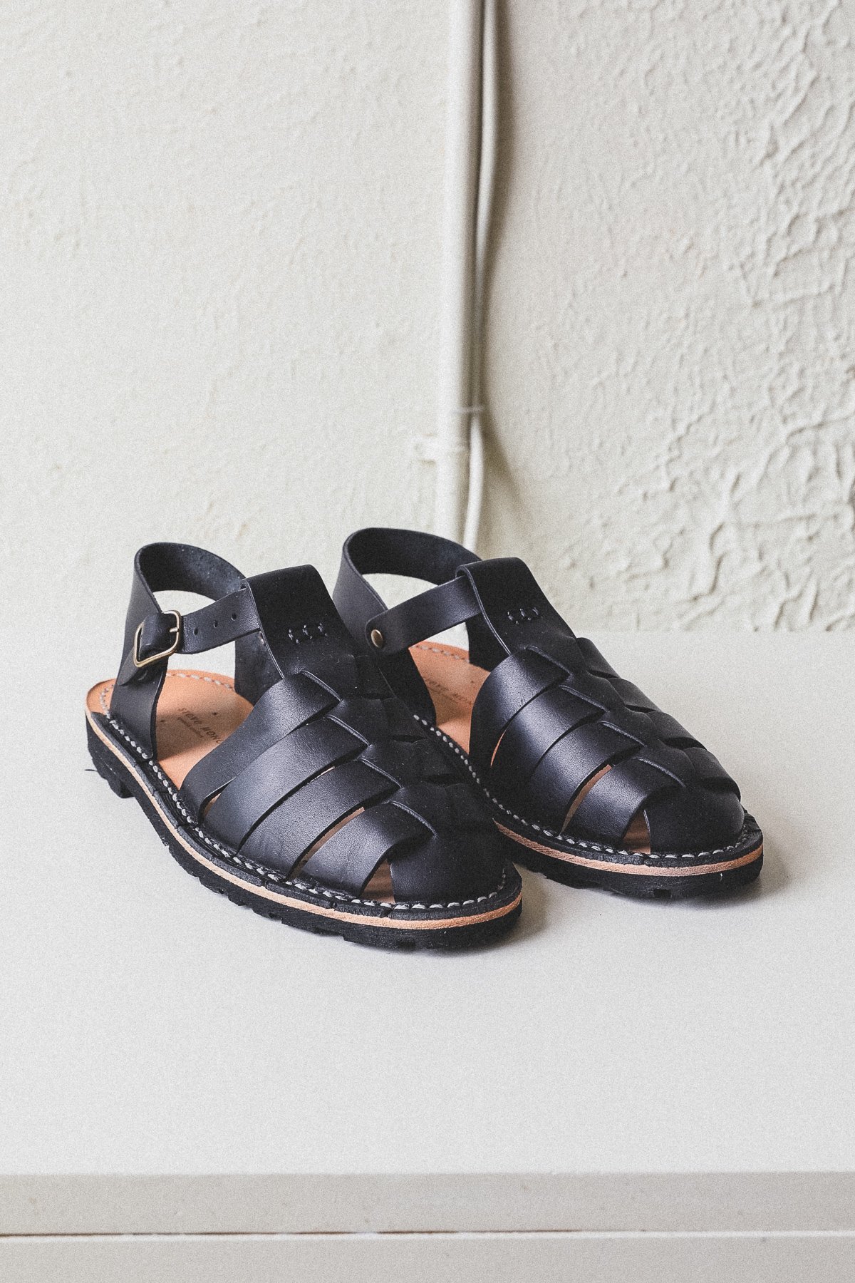 unisex Steve Mono 10/09 ARTISANAL SANDALS - BLACK - Image 3 of 7