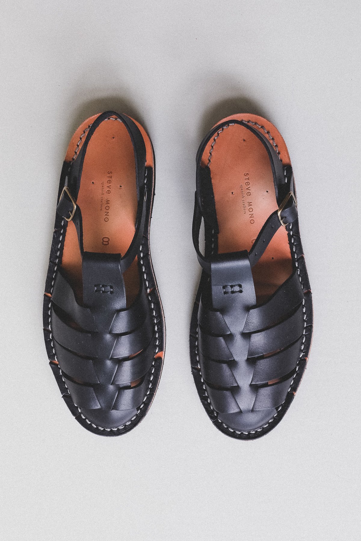 unisex Steve Mono 10/09 ARTISANAL SANDALS - BLACK - Image 4 of 7