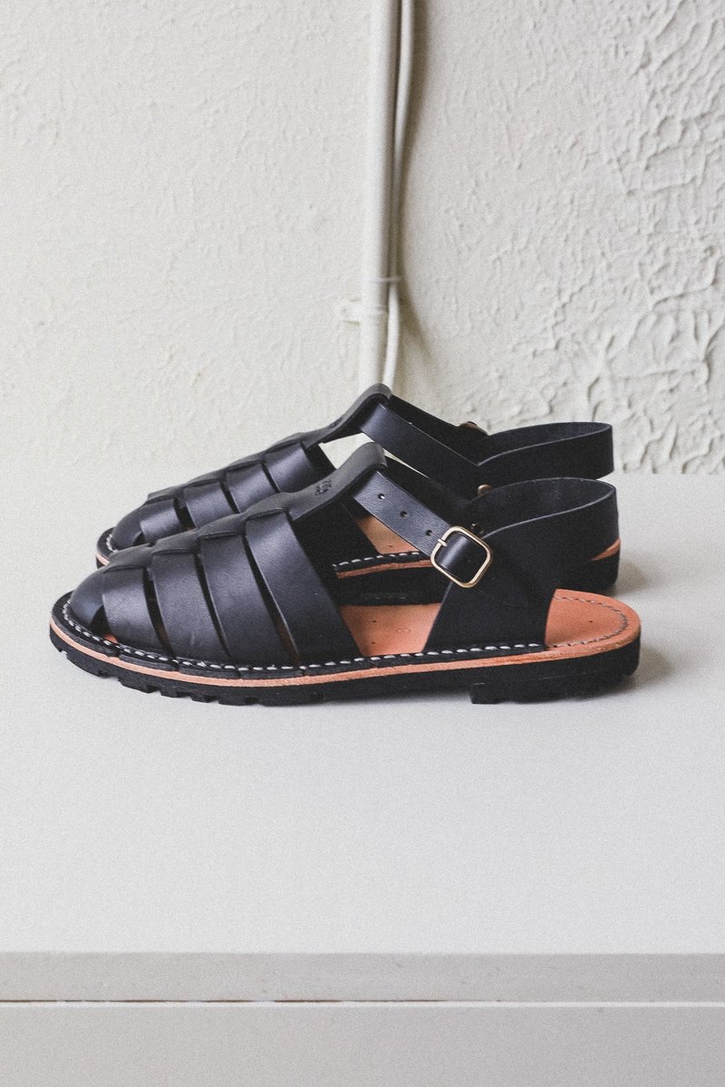unisex Steve Mono 10/09 ARTISANAL SANDALS - BLACK