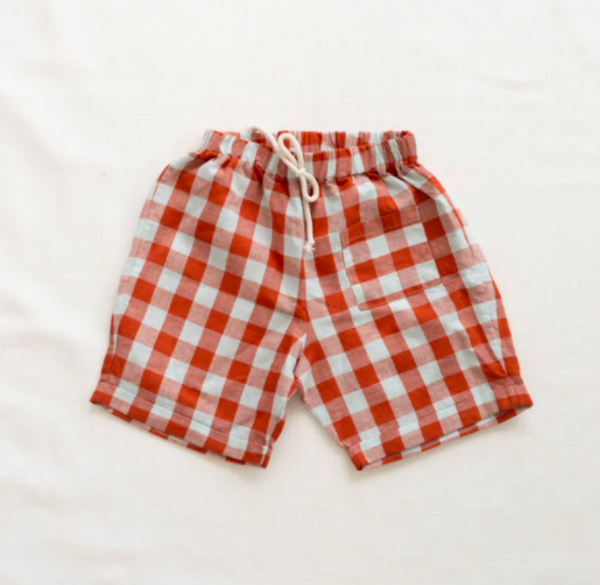 Kids Fin & Vince Pocket Shorts - Picnic Plaid Kids Fin & Vince Pocket Shorts - Picnic Plaid