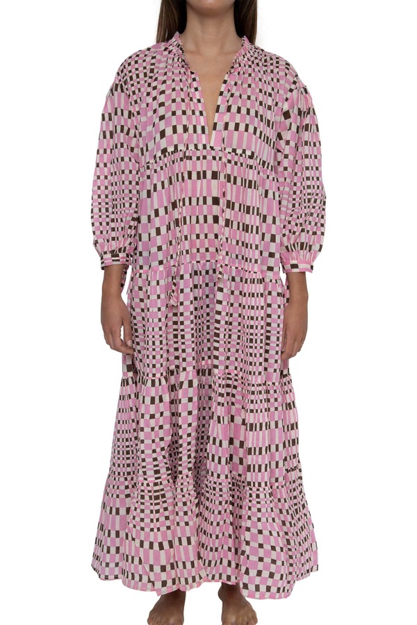 gimaguas pink dress Pink mini dress for women with silver floral studs Gimaguas