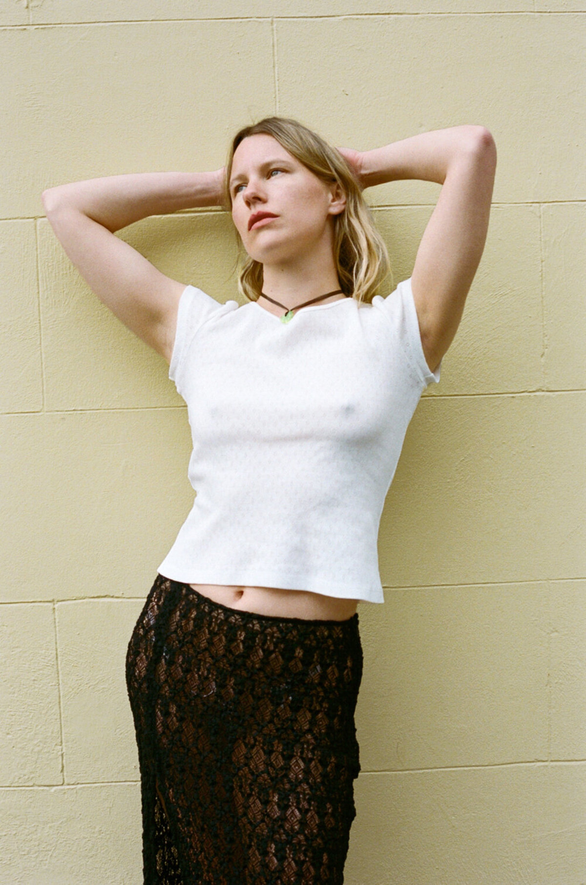 MARYAM NASSIR ZADEH Astrid Tee - White Pointelle - Image 4 of 5