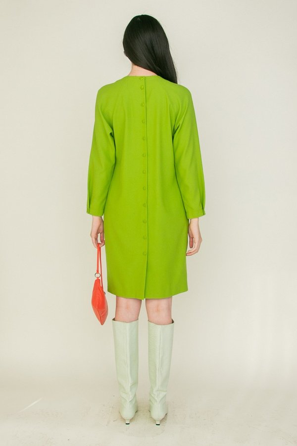 Vintage Lightweight Pocket Dress - Lime Vintage Lightweight Pocket Dress - Lime