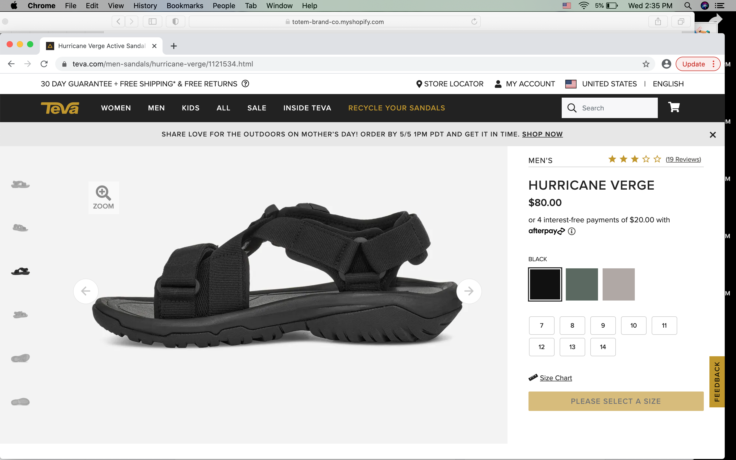 hurricane verge teva
