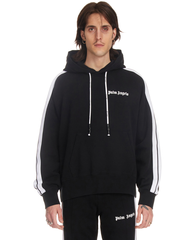 Palm Angels stripes Hoodie sweater Black Garmentory