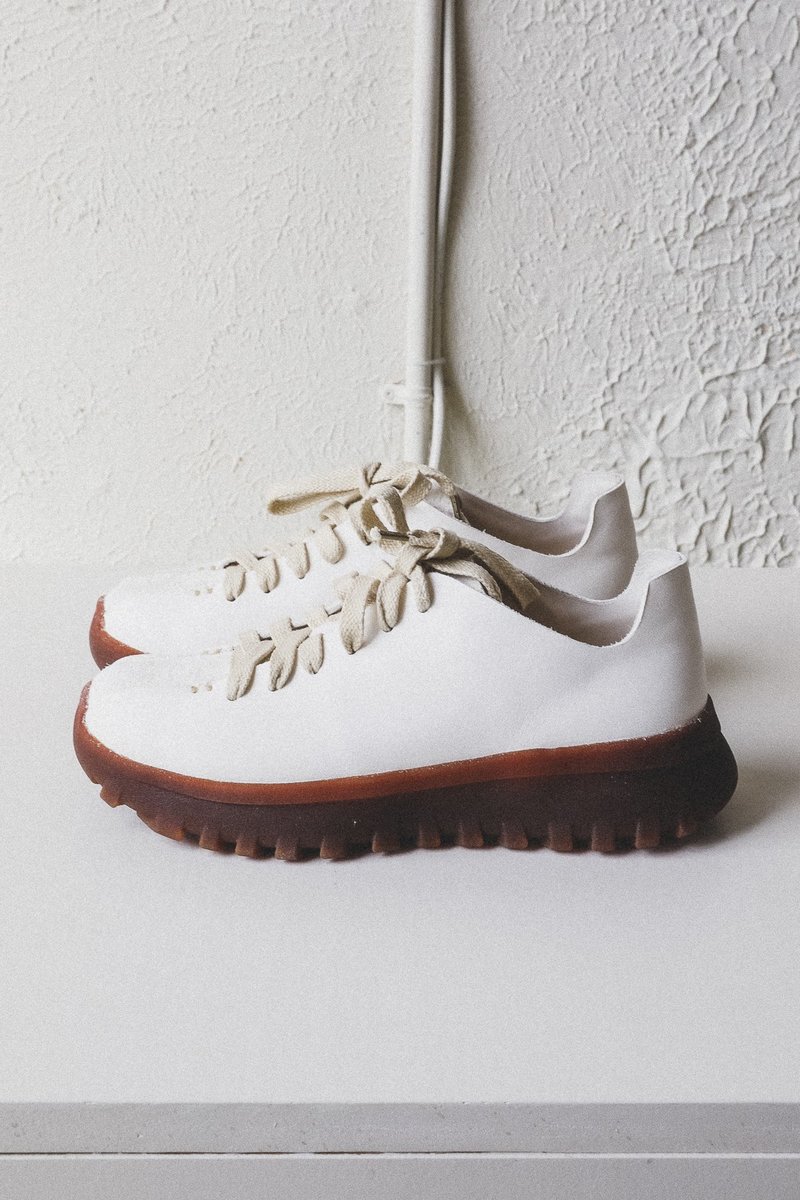 FEIT LATEX WALKER SNEAKERS WHITE