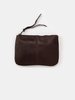 Erica Tanov Elodie Leather Makeup Bag - Dark Chocolate - Thumbnail 1