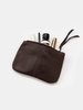 Erica Tanov Elodie Leather Makeup Bag - Dark Chocolate - Thumbnail 2