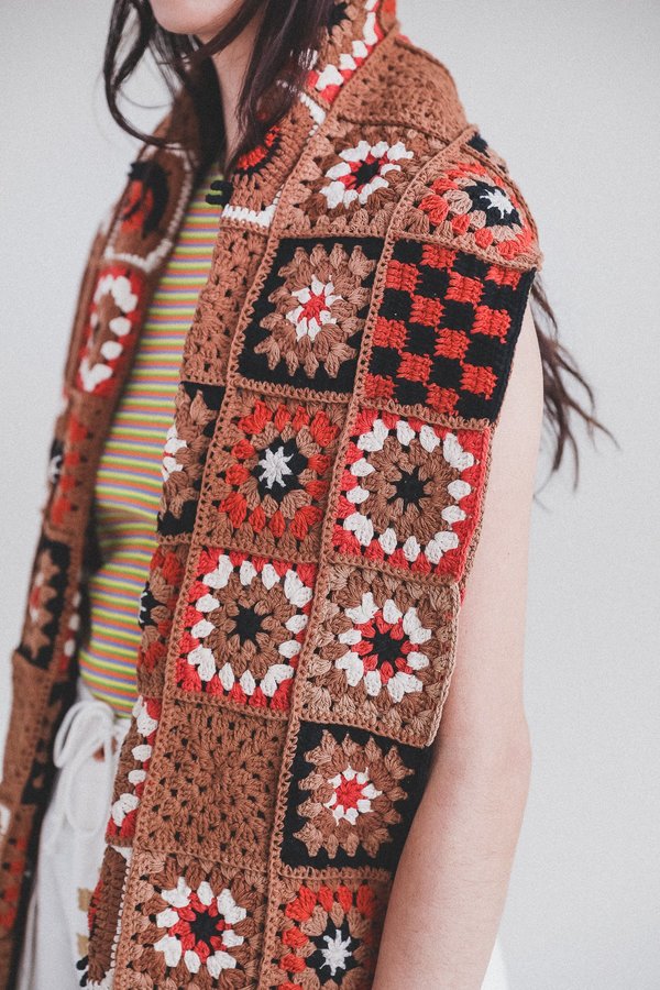 STORY mfg. PIECE SCARF - MARMALADE COTTON CROCHET | Garmentory