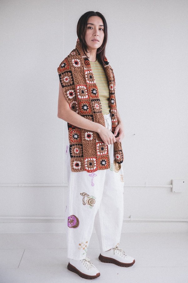 STORY mfg. PIECE SCARF - MARMALADE COTTON CROCHET | Garmentory