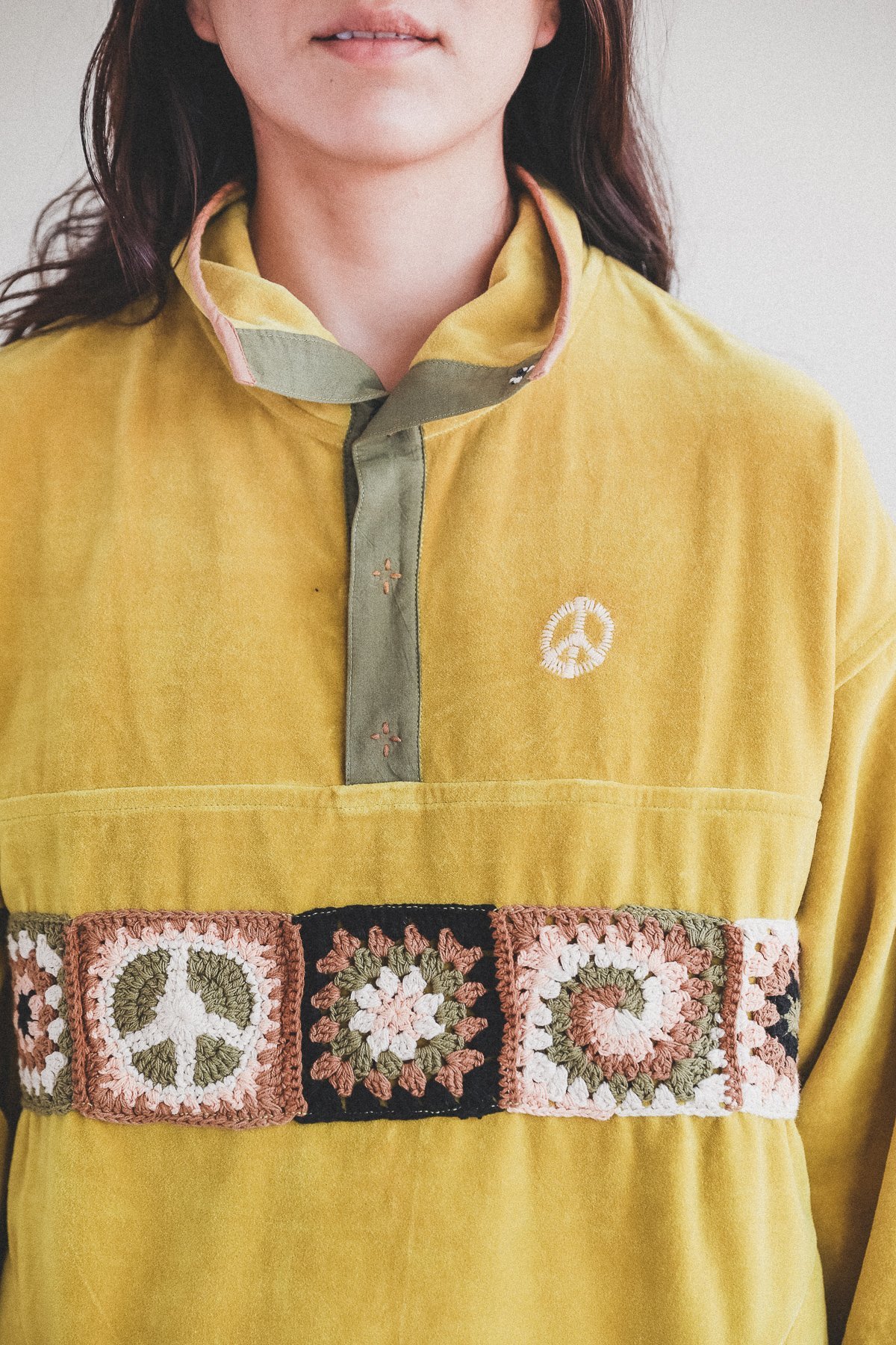 STORY mfg. POLITE PULLOVER - APPLE SPIRAL COTTON VELVET | Garmentory