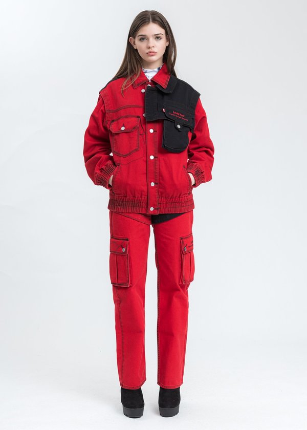 Feng Chen Wang Levi's Edition Denim Twill High Straight Loose