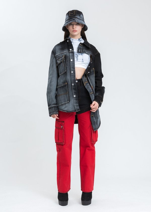 Feng Chen Wang Levi's Edition Denim Twill High Straight Loose