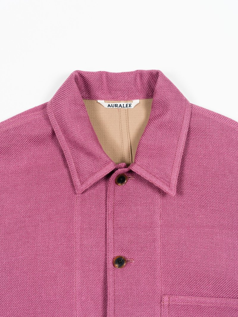 Auralee Linen Cotton Double Face Big Cover-All - Purple | Garmentory