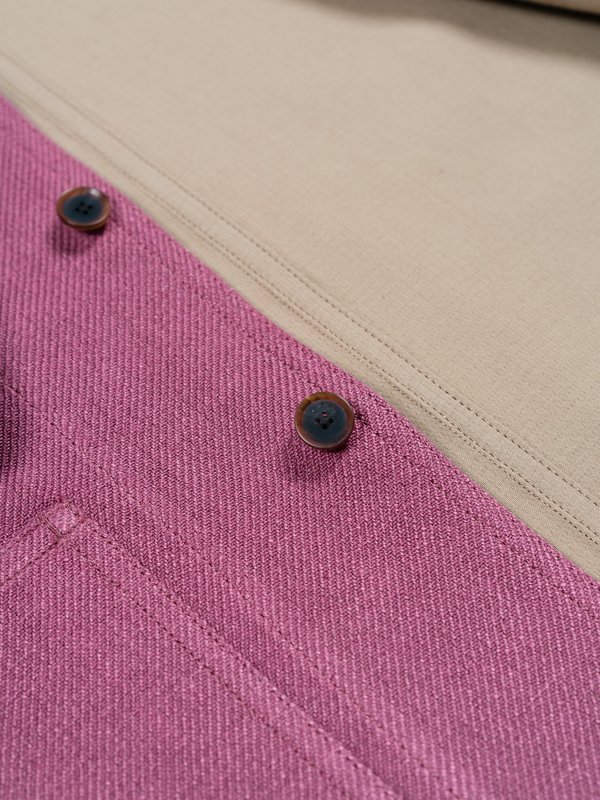 Auralee Linen Cotton Double Face Big Cover-All - Purple | Garmentory