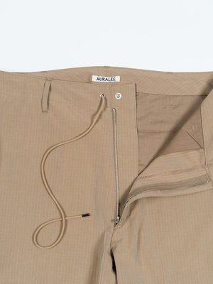 Auralee Washed Finx Ripstop Chambray Field Pants - Beige | Garmentory