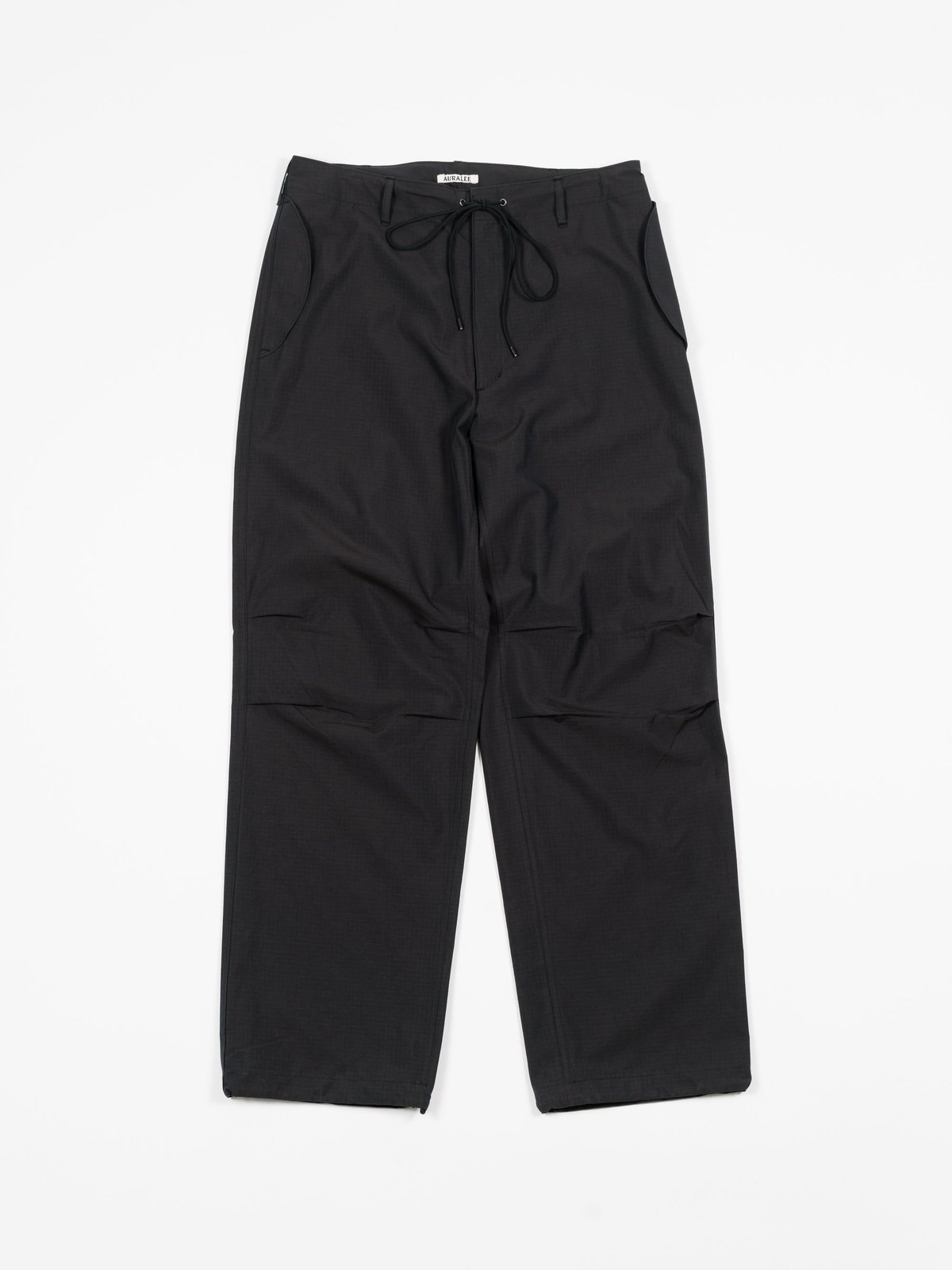 パンツ AURALEE WASHED FINX RIPSTOP FIELD PANTS Auralee Washed Finx Ripstop Chambray Field Pants - Black | Garmentory