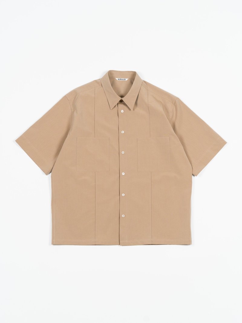 AURALEE【CHAMBRAY HALF SLEEVED SHIRTS】