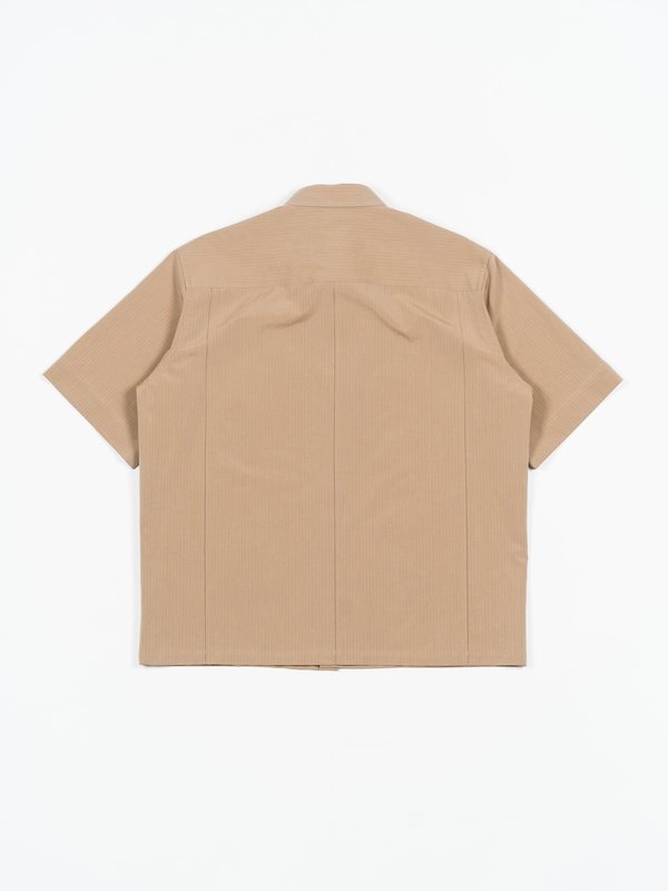 Auralee Washed Finx Ripstop Chambray Half Sleeved Shirt - Beige