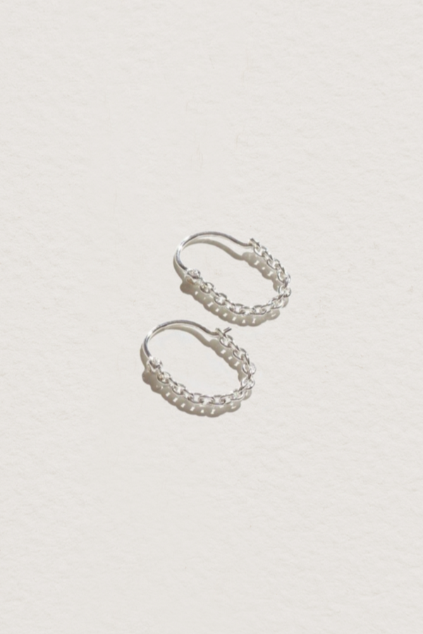 Pamela Love Suspension Hoops - Sterling Silver/White Topaz Pamela Love Suspension Hoops - Sterling Silver/White Topaz